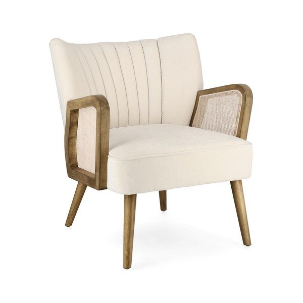 Бежово кадифено кресло Virna – Bizzotto