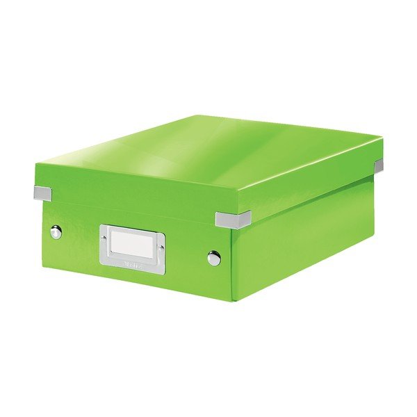 Зелена картонена кутия за съхранение с капак Click&Store - Leitz-image-2