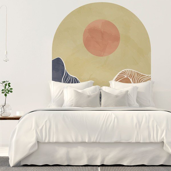 Стикер за стена 120x140 cm Abstract Rising Sun Arch - Ambiance-image-4