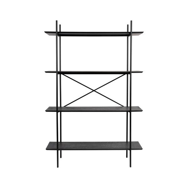 Черен метален стелаж 120x180x40 cm Marcio – White Label