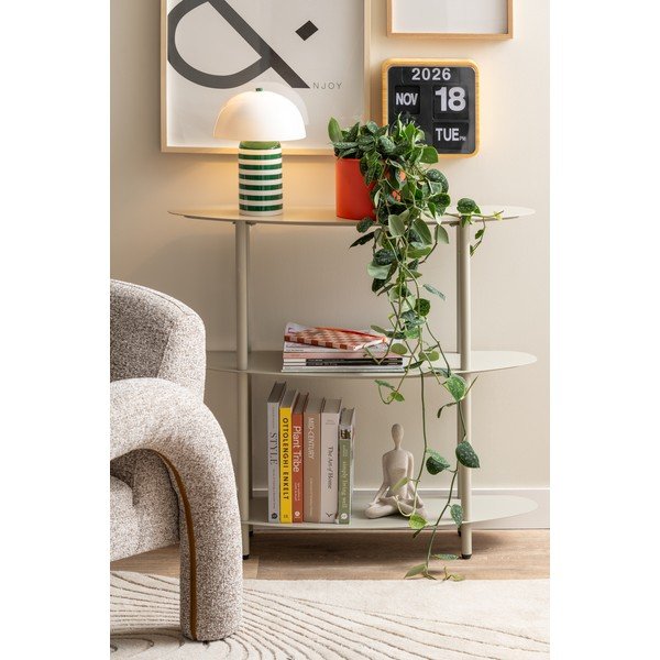 Сив метален стелаж 90x82x28 cm Riqueza – Leitmotiv-image-1