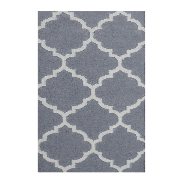 Vlněný koberec Elizabeth Grey, 90x60 cm