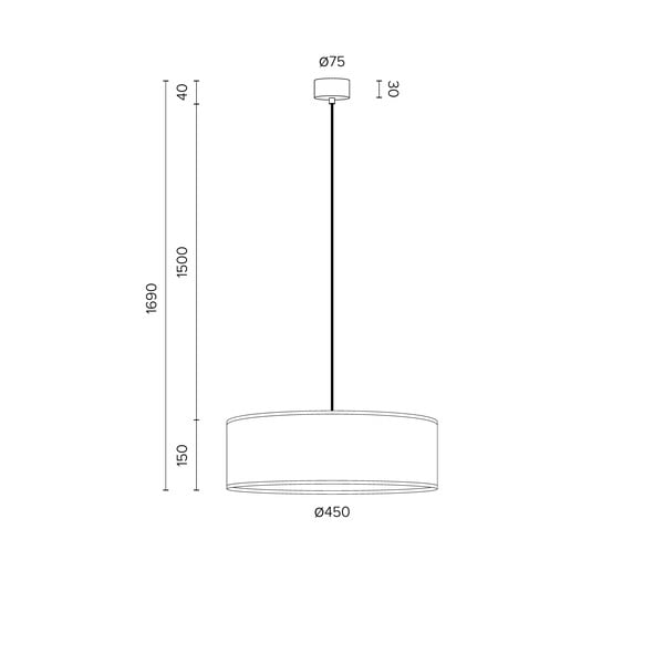 Висяща лампа от орехов фурнир TSURI XL, ø 45 cm Tsuri - Sotto Luce-image-2