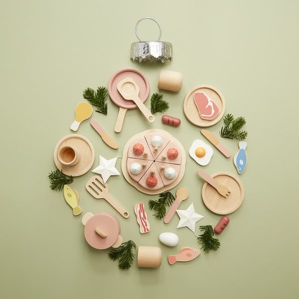 Дървен детски комплект за игра Торта за рожден ден Play - Flexa-image-2