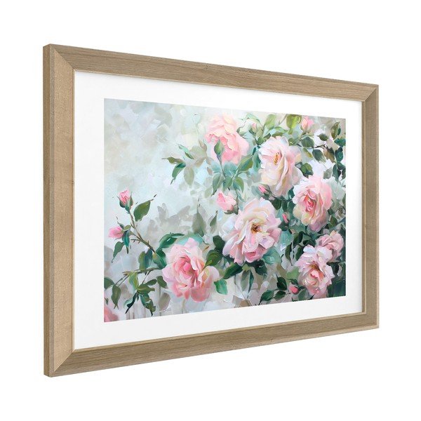 Печатна картина с включена рамка 75x56 cm Blooming Roses – Styler-image-4