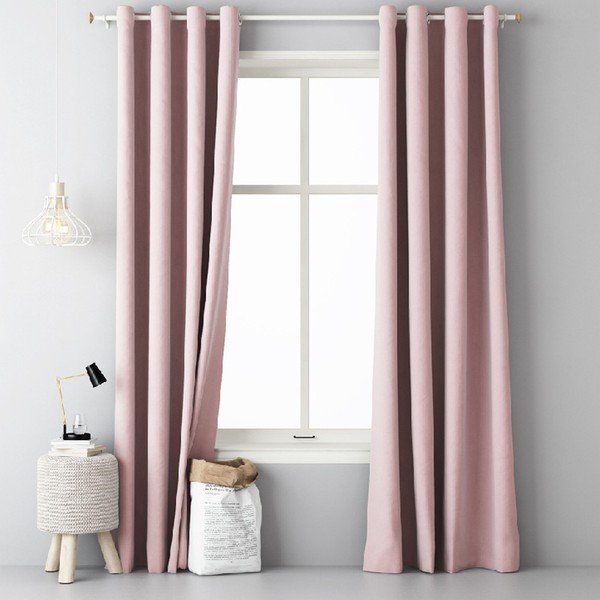 Прахово розово перде Laura, 140 x 250 cm - Slowdeco