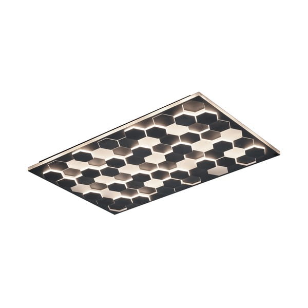 Черно LED осветително тяло за таван с гласово управление/ управление чрез мобилно приложение с метален абажур 70x115 cm Cifavo – CINQUE-image-3