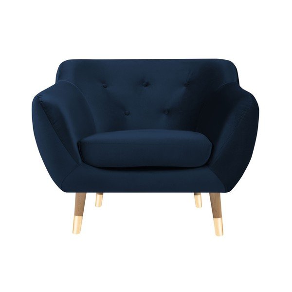 Tmavě modré křeslo Mazzini Sofas Amelie