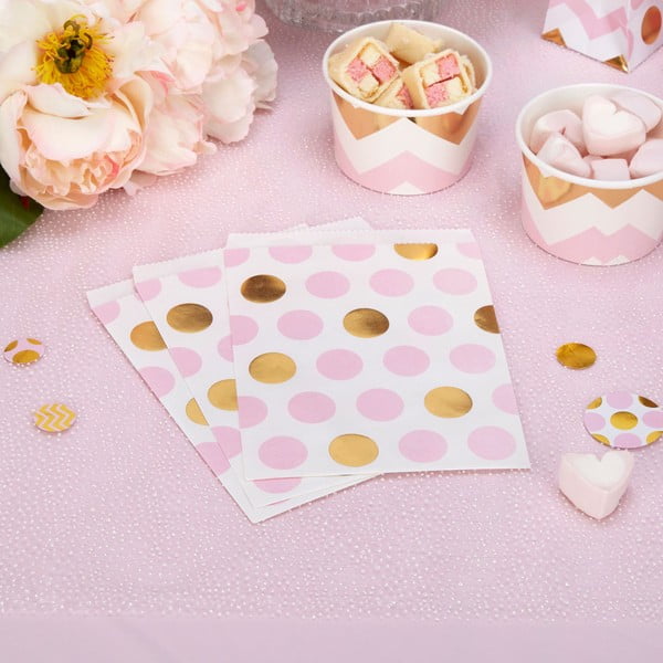 Sada 25 růžových sáčků na sladkosti Neviti Pattern Works