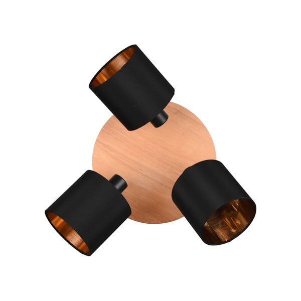 Прожектор в черен и естествен цвят ø 12 cm Tommy – Reality-image-3