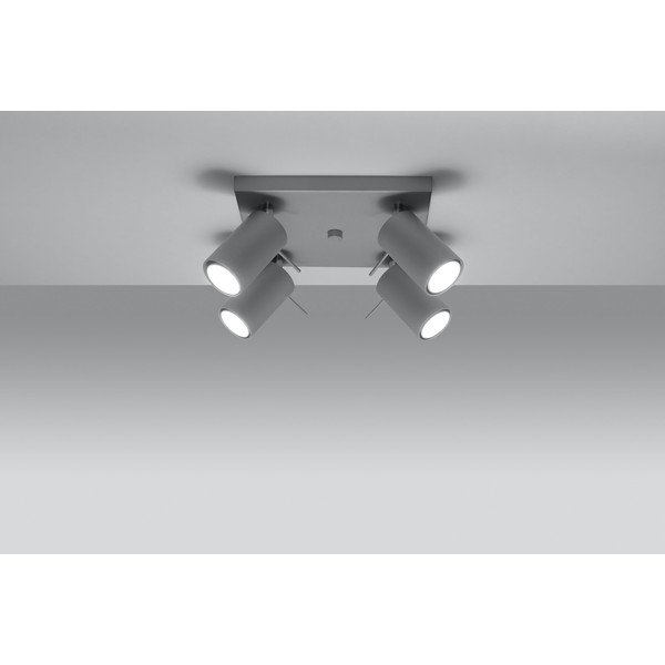 Сиво таванно осветително тяло Quatre Etna - Sollux-image-1