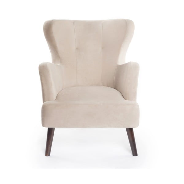 Бежово кадифено кресло Noemye – Bonami Selection-image-2