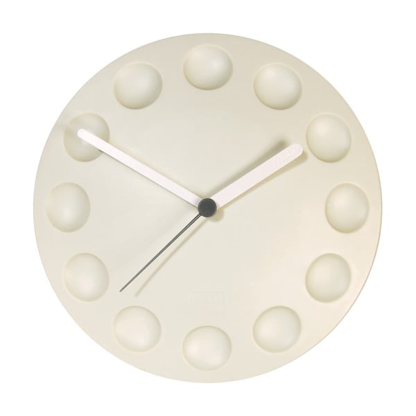 Magnetické hodiny Mode Fridge Clock, krémové