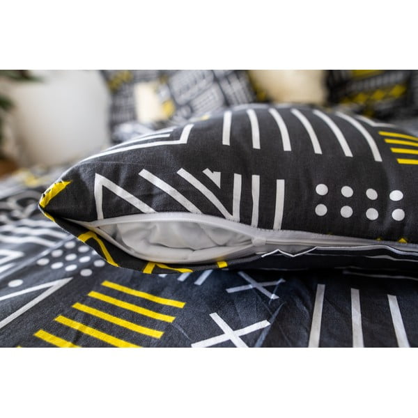 Сиво памучно спално бельо за единично легло 140x200 cm LP Dita Runy - Cotton House-image-3