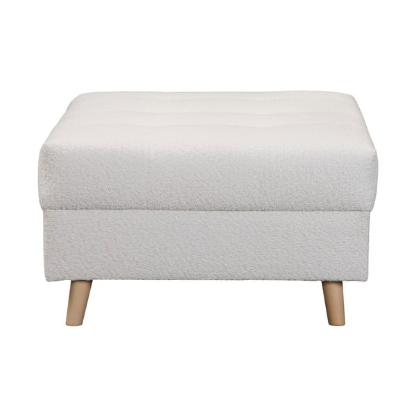 Табуретка от бял плат букле Ariella – Ropez-image-3