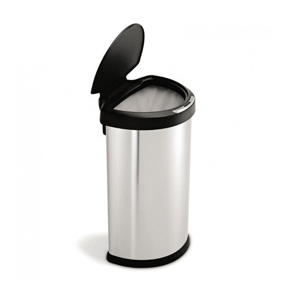 Stříbrný bezdotykový odpadkový koš simplehuman, 45 l -image-2