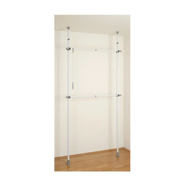 Бяла метална телескопична стойка за дрехи Herkules – Wenko-image-4