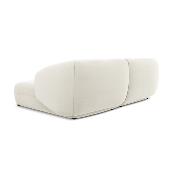 Бял кадифен ъглов диван (десен ъгъл) Moana – Makamii-image-4