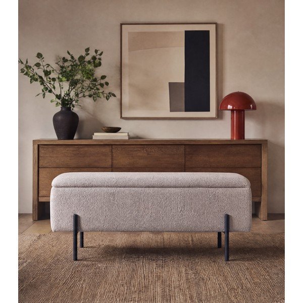 Бежова пейка от плат bouclé Watford - House Nordic-image-1