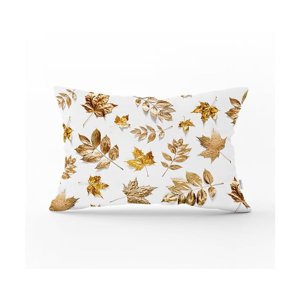 Декоративна калъфка за възглавница Gold Leaves, 35 x 55 cm - Minimalist Cushion Covers