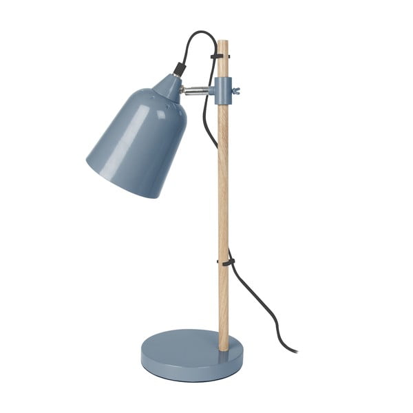 Modrá stolní lampa  Leitmotiv Wood