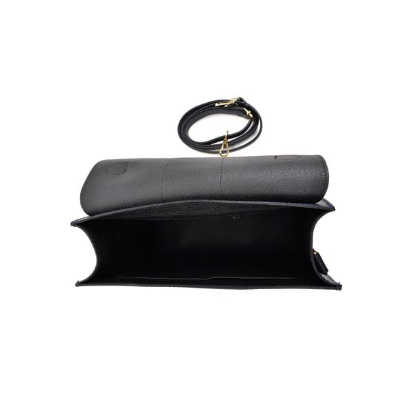 Тъмносиня кожена чанта , 22 x 27 cm - Isabella Rhea-image-3