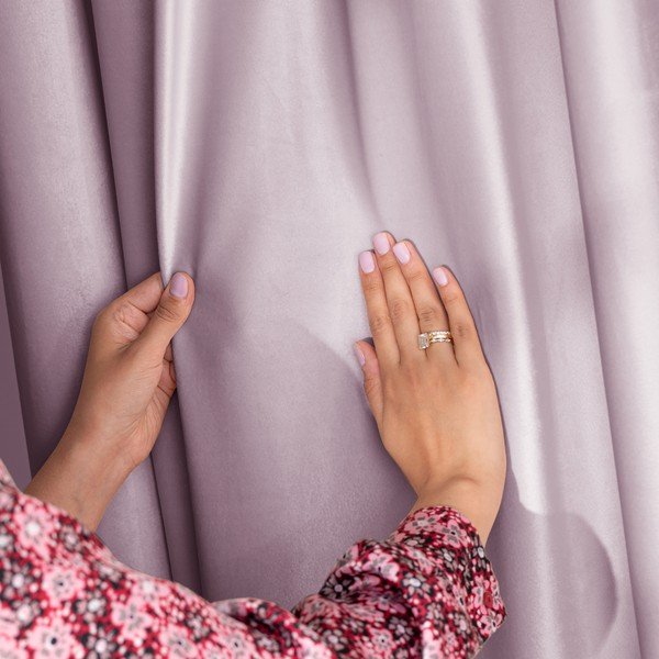 Светлорозово затъмняващо перде 140x270 cm Pleat – Restilo-image-4