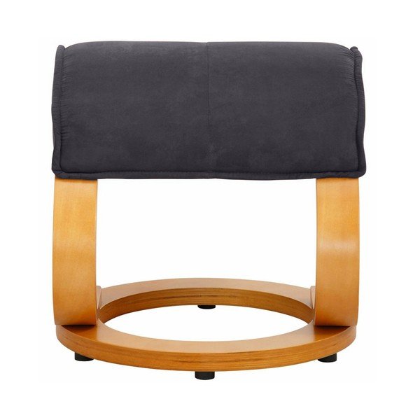 Комплект от сив фотьойл и табуретка за крака с текстилно покритие Rika Paprika - Støraa-image-4