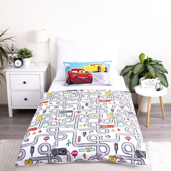 Памучно детско спално бельо 100x135 cm Cars – Jerry Fabrics-image-3