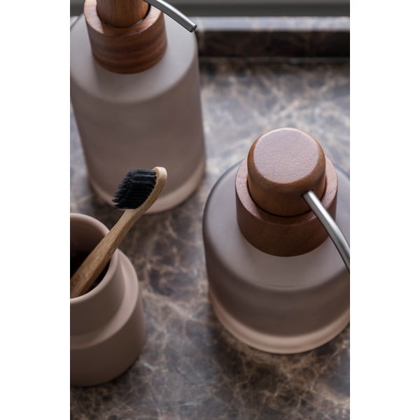 Кафяв стъклен диспенсер за сапун 280 ml Modest – Mette Ditmer Denmark-image-1