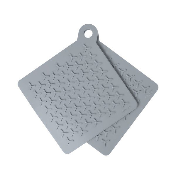 Комплект от 2 сиви силиконови подложки за съдове Nomad - Blomus-image-2