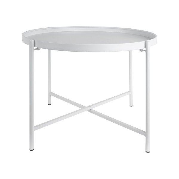 Бяла метална кръгла масичка за кафе ø 50 cm Meseta  – Leitmotiv-image-4