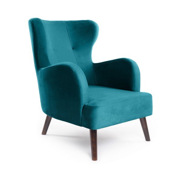 Тюркоазено кадифено кресло Noemye – Bonami Selection