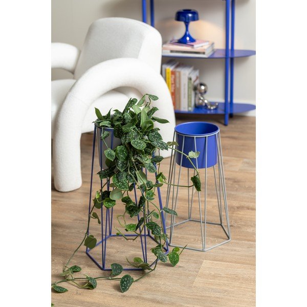 Синя метална настолна лампа (височина 20 cm) Moda Retro – Leitmotiv-image-3