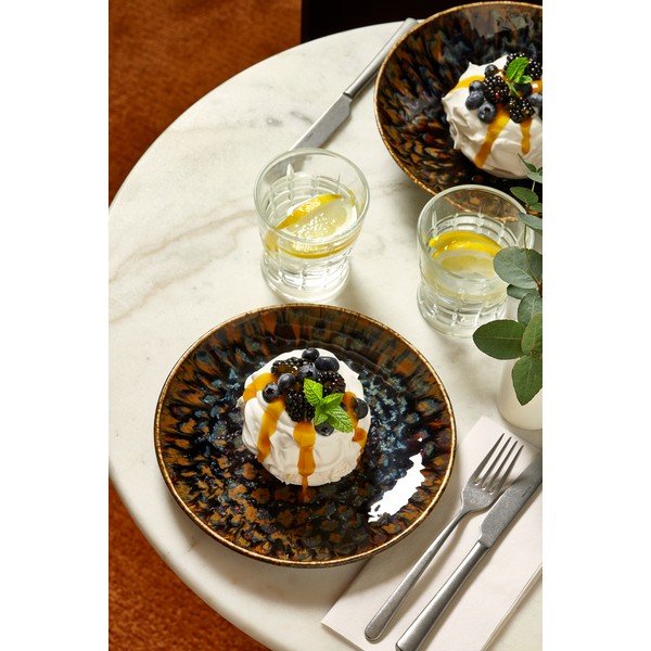 Кафява десертна порцеланова чиния ø 20,5 cm Resto – BonBistro-image-1