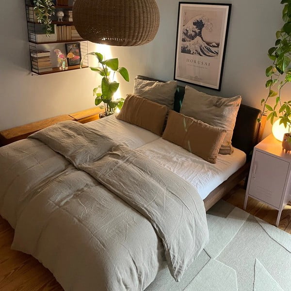 Ленена  калъфка за възглавница 80x80 cm Natural – Linen Tales-image-2