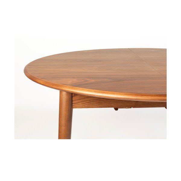 Кръгла сгъваема трапезна маса с допълнителна плоча с орехов плот ø 120 cm Twist – Zuiver-image-4