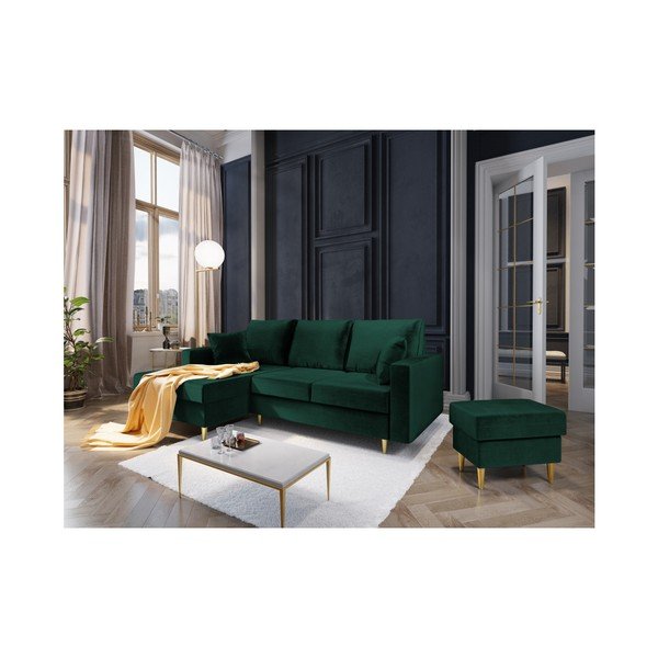 Зелен пуф Muguet, 60 x 45 cm - Mazzini Sofas-image-3