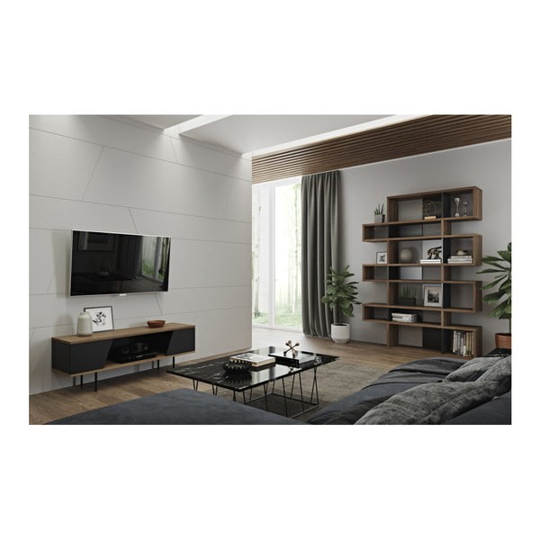 Черна етажерка в орех 156x220 cm London - TemaHome-image-2