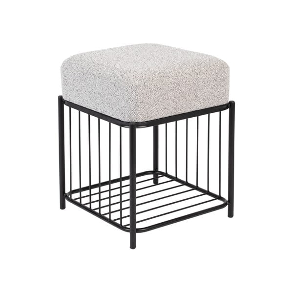 Светлосива табуретка Milou – White Label-image-2