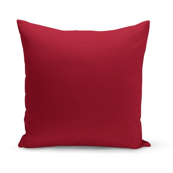 Tmavě červený polštář Kate Louise Plain, 43 x 43 cm