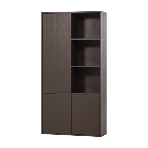 Тъмнокафяв модулен шкаф от масивен бор 108x215 cm Meggy – WOOOD