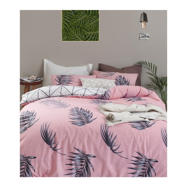 Чаршаф за двойно легло от памук ранфорс Barbara Pink, 160 x 220 cm - Mijolnir