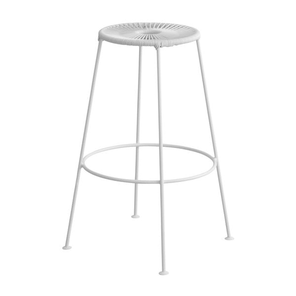 Bílá barová stolička OK Design Acapulco, výška 75 cm