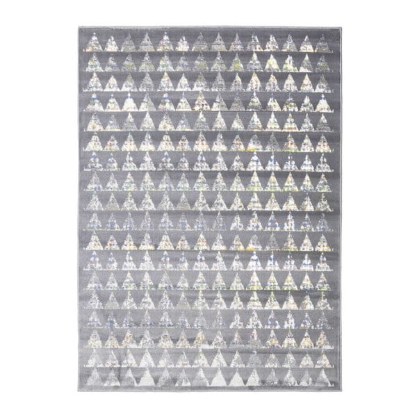 Оптичен сив килим Garro за тежки условия, 117 x 170 cm - Floorita