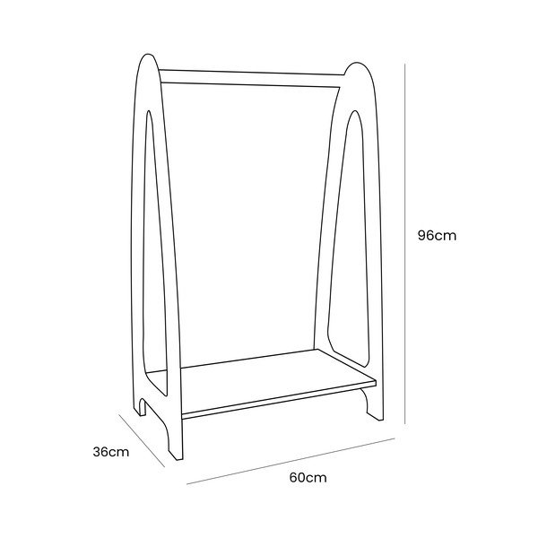 Детска закачалка от декор от бор в естествен цвят 60x96 cm Montessori – Meowbaby-image-1