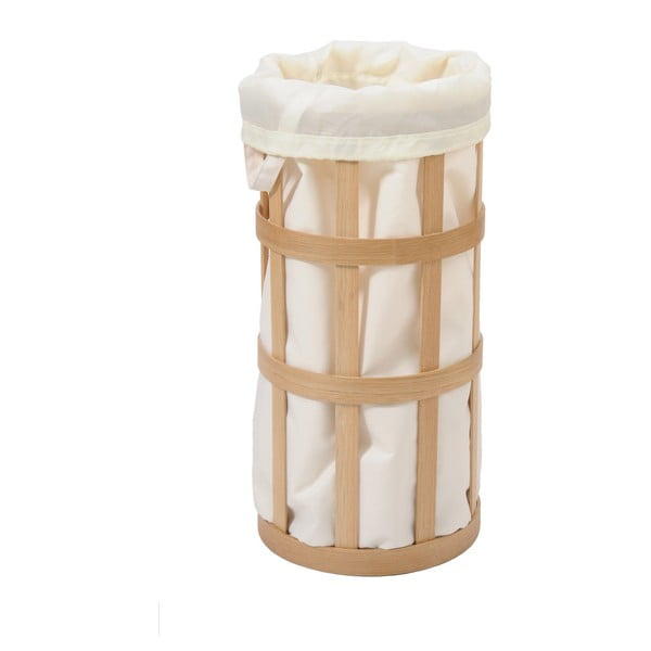 Лека дървена кошница за пране с бяла чанта Cage - Wireworks