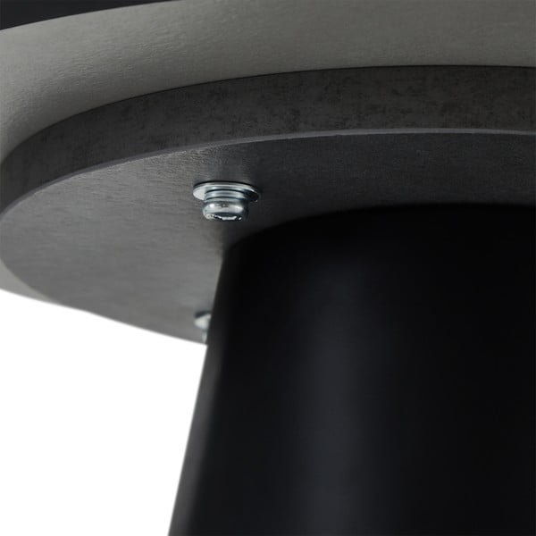 Черна/светлосива масичка за кафе с плот от имитация на мрамор ø 45 cm Tango – Furnhouse-image-1