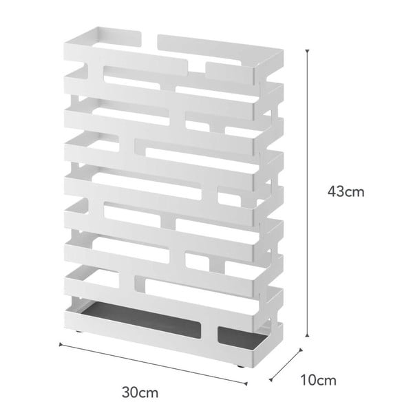 Бяла стойка за чадъри, широчина 30 cm Brick - YAMAZAKI-image-3