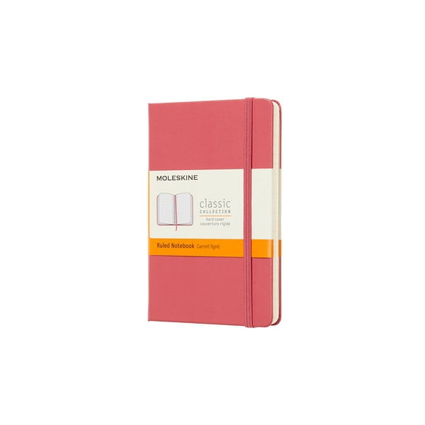 Розова тетрадка с твърди корици Daisy, 192 страници - Moleskine